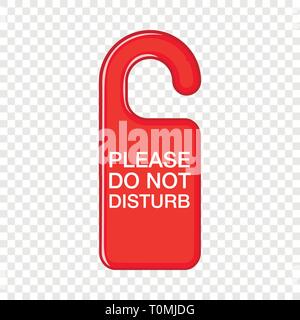 Do not disturb red sign icon, cartoon style Stock Vector