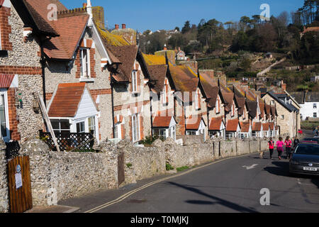 Cottages in Beer Town Devon England Stock Photo