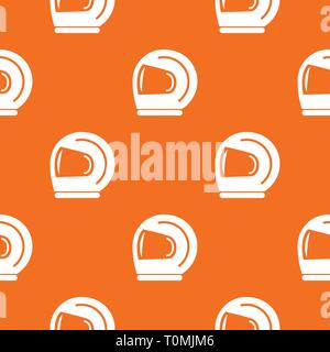 Racer helmet pattern vector orange Stock Vector