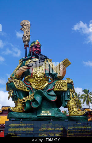 Guan-Yu Koh Samui Shrine at fishing village Hua Thanon, Koh Samui, Gulf of Thailand, Thailand Stock Photo