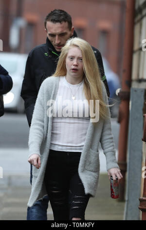 Georgina Lochrane, the mother of Alesha MacPhail, arrives at the High ...