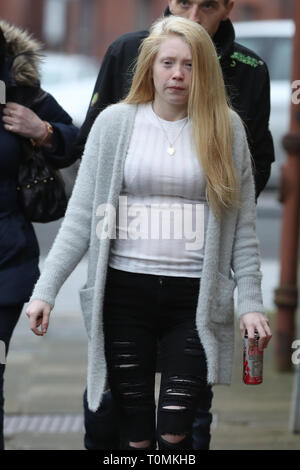Georgina Lochrane arrives at the High Court in Glasgow, following the ...