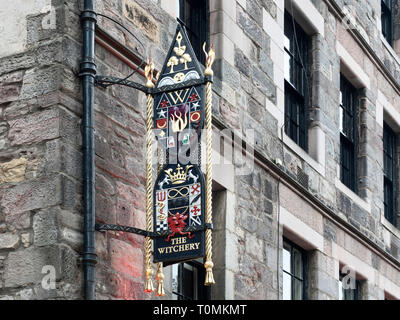 The Witchery boutique hotel and dining in the 16th century Boswells Court building on the Royal Mile near the castle in Edinburgh Scotland Stock Photo