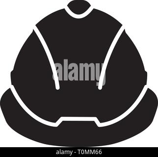 silhouette construction safety helmet icon vector illustration Stock ...