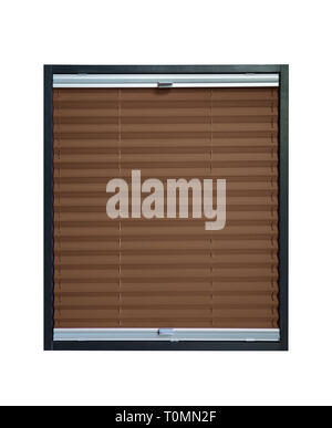 Pleated blind isolated on white background Stock Photo
