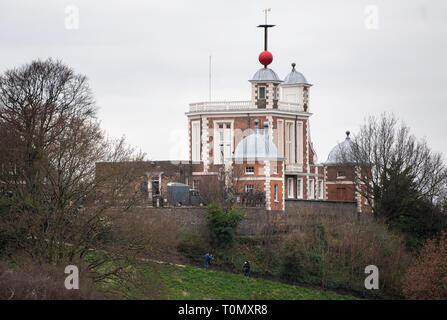 General view of the Royal Observatory in Greenwich Park, south London. Stock Photo
