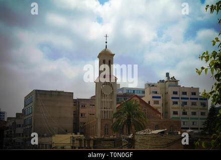 Aerial view to Melkite Greek Catholic Archeparchy , Sidon, Lebanon Stock Photo
