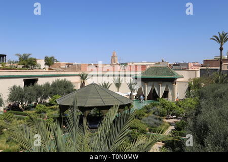 Islamic Garden, The Secret Garden, Rue Mouassine, Medina, Marrakesh, Marrakesh-Safi region, Morocco, north Africa Stock Photo