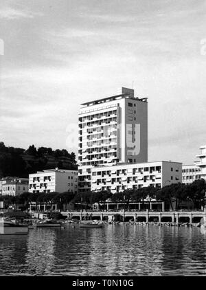 geography / travel, Monaco, building, new multi-storey building at the harbour, exterior view, 1960, Additional-Rights-Clearance-Info-Not-Available Stock Photo