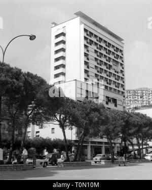 geography / travel, Monaco, building, new multi-storey building at Boulevard Albert I, exterior view, 1960, Additional-Rights-Clearance-Info-Not-Available Stock Photo