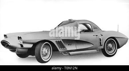 transport / transportation, car, vehicle variants, Chevrolet Corvette XP-700, view from left, international automobile show, New York City, 26.4.1960, XP700, XP 700, prototype, C2, C 2, sports car, roadster, sports cars, roadsters, coupe, twoseater, two-door model, clipping, cut out, cut-out, cut-outs, USA, United States of America, motor car, auto, automobile, passenger car, motorcar, motorcars, autos, automobiles, passenger cars, 1960s, 60s, 20th century, retouch, retouching, no-people, transport, transportation, car, cars, view, views, histori, Additional-Rights-Clearance-Info-Not-Available Stock Photo