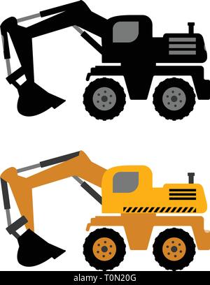 excavator icon - vector Stock Vector