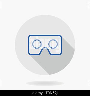 Fine Vector Flat Icon With VR Logo Stock Vector