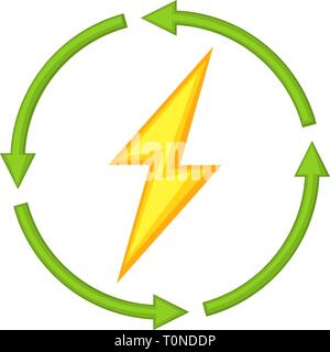 Colorful cartoon renewable energy Stock Vector