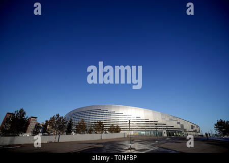 A general view of the Astana Arena ahead of the UEFA Euro 2020 Qualifying, Group I match at the Astana Arena. Stock Photo