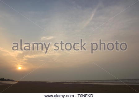 Sunrise at picturesque Mandermani Sea Beach, West Bengal, India Stock Photo