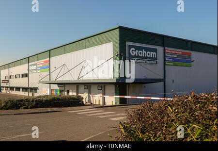 Reading, United Kingdom - February 23 2019:   The frontage of Graham Plumber supllies on Craddock Road Stock Photo