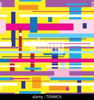 Seamless abstract multicolored geometry line stripes pattern Stock Vector