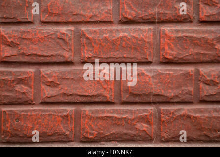 Background of red brick wall pattern texture. Good background for wallpaper. Stock Photo