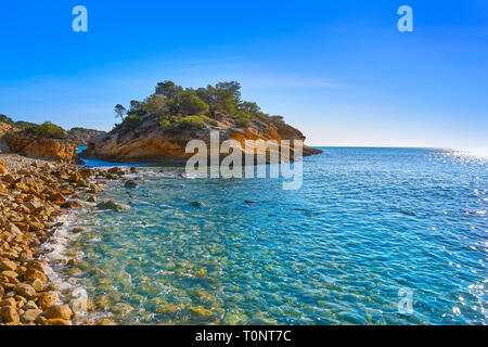 Ametlla L'ametlla de mar beach illot in Costa dorada of Tarragona in Catalonia Stock Photo