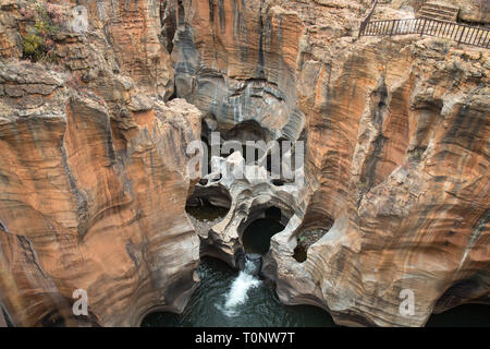 Erosion wells at Bourke's Luck Potholes Stock Photo