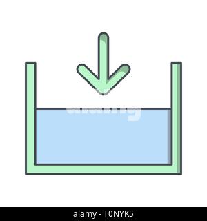 Illustartion Below sea level  Icon Stock Photo