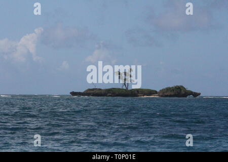 One of the Wierd Wasini Islets in the Kisite-Mpunguti Marine National Park, Kenya Stock Photo