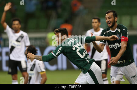 SP - Sao Paulo - 04/03/2022 - PAULISTA 2022 FINAL, PALMEIRAS X SAO PAULO -  Palmeiras player Raphael Veiga celebrates his goal during a match against Sao  Paulo at the Arena Allianz