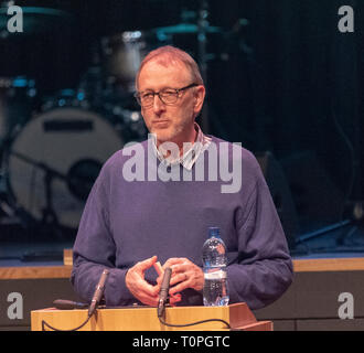 Lausanne, Switzerland. 21st March, 2019. Thomas Busset (International Center for Sport Studies Neuchâtel CIES) who is testifying at the 13th day of anti-racism action that occurred at the BCV Concert Hall in Lausanne, Switzerland on the 21st March, 2019. Credit: Eric Dubost/Alamy Live News Stock Photo