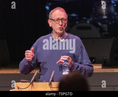 Lausanne, Switzerland. 21st March, 2019. Thomas Busset (International Center for Sport Studies Neuchâtel CIES) who is testifying at the 13th day of anti-racism action that occurred at the BCV Concert Hall in Lausanne, Switzerland on the 21st March, 2019. Credit: Eric Dubost/Alamy Live News Stock Photo