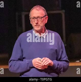 Lausanne, Switzerland. 21st March, 2019. Thomas Busset (International Center for Sport Studies Neuchâtel CIES) who is testifying at the 13th day of anti-racism action that occurred at the BCV Concert Hall in Lausanne, Switzerland on the 21st March, 2019. Credit: Eric Dubost/Alamy Live News Stock Photo