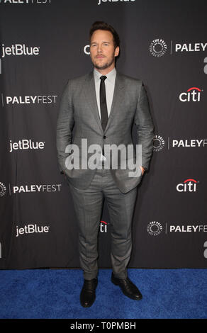 Hollywood CA. 21st Mar, 2019. Chris Pratt, at the PaleyFest presentation of NBC's Parks and Recreation 10th Anniversary Reunion at the Dolby Theatre on March 21, 2019 in Hollywood. Credit: Faye Sadou/Media Punch/Alamy Live News Stock Photo