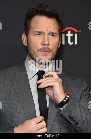 Hollywood, California, USA. 21st Mar, 2019. 21 March 2019 - Hollywood, California - Chris Pratt. 2019 PaleyFest LA - NBC's 'Parks and Recreation' 10th Anniversary Reunion held at The Dolby Theater. Photo Credit: Birdie Thompson/AdMedia Credit: Birdie Thompson/AdMedia/ZUMA Wire/Alamy Live News Stock Photo