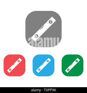 Building level icon. Bubble Level. Vector illustration flat Stock Vector