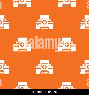Printer repair pattern vector orange Stock Vector