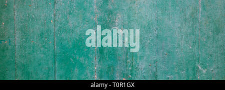 Green color, painted and faded wall texture grunge background, banner Stock Photo