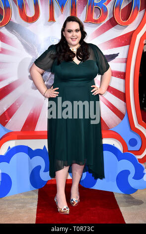 Sharon Rooney attending the European Premiere of Dumbo held at Curzon ...