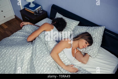Couple sleeping on their backs Stock Photo