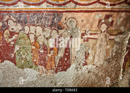 Pictures & images of the interior frescoes of the  Comlekci Church,  10th century, the Vadisi Monastery Valley, 'Manastır Vadisi”,  of the Ihlara Vall Stock Photo