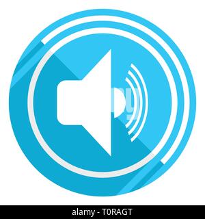 Volume flat design blue web icon, easy to edit vector illustration for webdesign and mobile applications Stock Vector