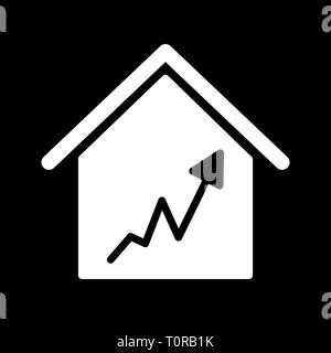 Illustration Graph House Icon Stock Photo - Alamy