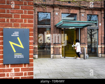 Norwich University of the Arts NUA buildings in central Norwich - Duke Street Building Stock Photo