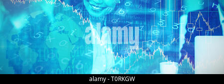 Composite image of stocks and shares Stock Photo