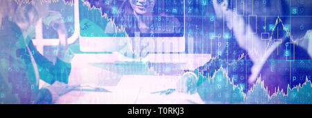 Composite image of stocks and shares Stock Photo
