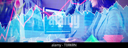 Composite image of stocks and shares Stock Photo
