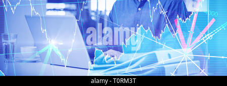 Composite image of stocks and shares Stock Photo