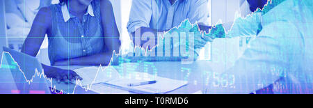 Composite image of stocks and shares Stock Photo