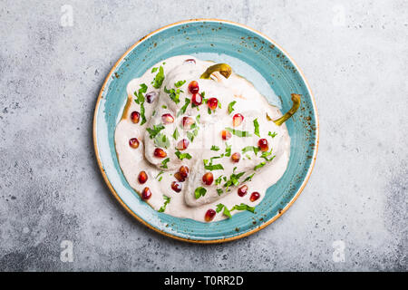 Chiles en nogada, dish on Mexican Independence Day Stock Photo