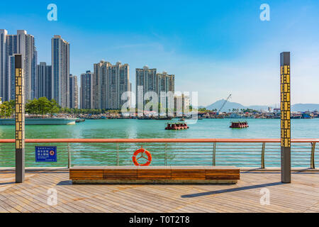 SHENZHEN, CHINA - OCTOBER 30: This is the seaside park area in Shekou near Shenzhen bay park on October 30, 2018 in Shenzhen Stock Photo