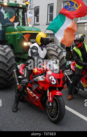 Motorcycle in Parade Rathkeale County Limerick Ireland Stock Photo